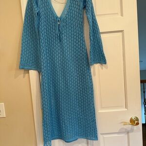 HYFVE Blue Knit Beach Coverup